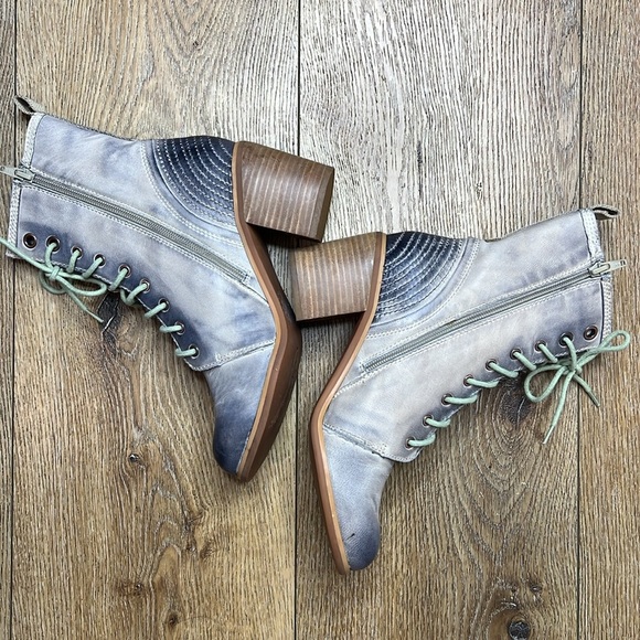 Seychelles Could Be Lace Up Mid Calf Boots in Mushroom Size 8 - Picture 4 of 7